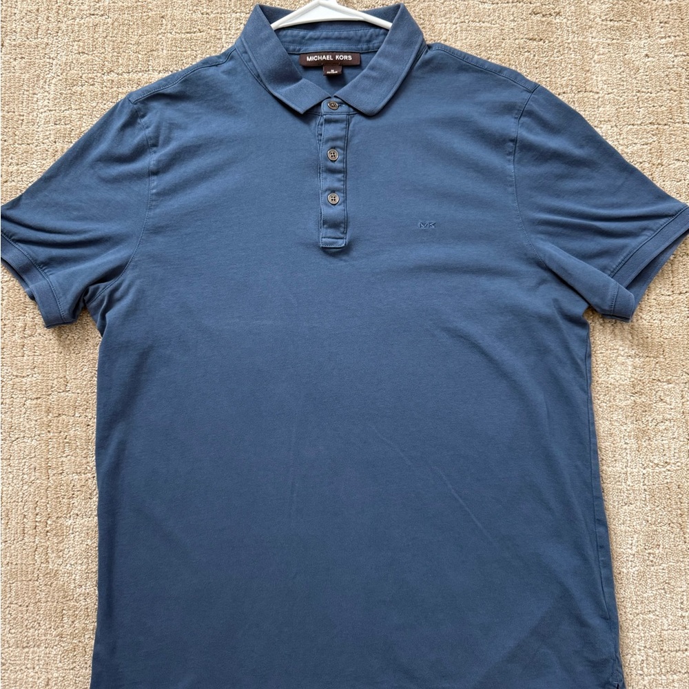 Michael Kors Men's Blue Polo Shirt M